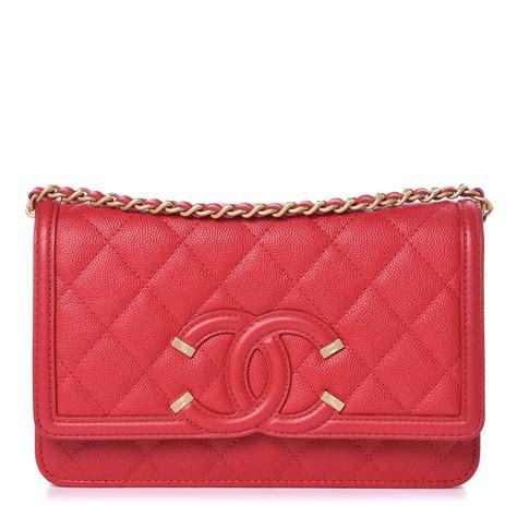 chanel caviar wallet on chain red|Chanel Caviar Timeless Wallet On Chain .